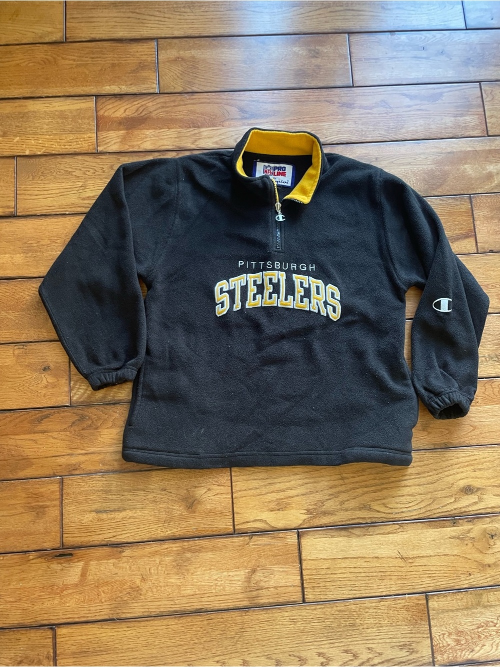 Champion Black and Gold Pittsburgh Steelers Quarter-Zip Fleece